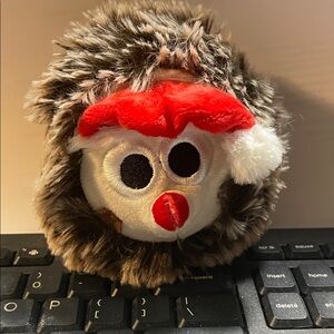 Scentsy Holiday Hedgehog with Red and White Santa Hat